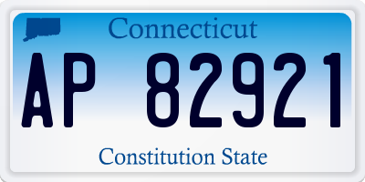 CT license plate AP82921