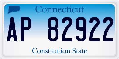 CT license plate AP82922