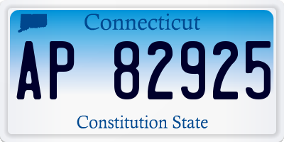 CT license plate AP82925