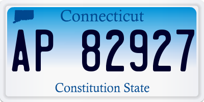 CT license plate AP82927