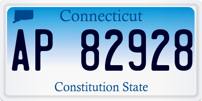 CT license plate AP82928
