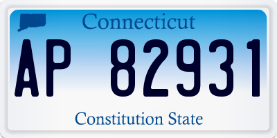 CT license plate AP82931