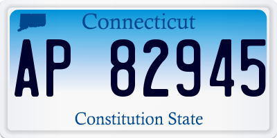 CT license plate AP82945