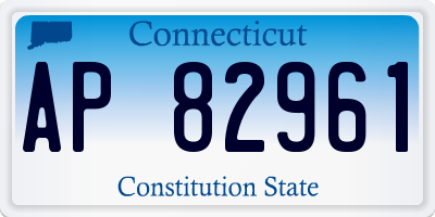 CT license plate AP82961
