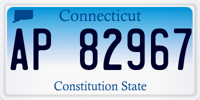 CT license plate AP82967