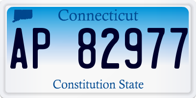CT license plate AP82977