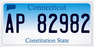 CT license plate AP82982