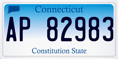 CT license plate AP82983