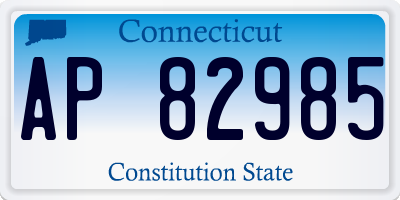 CT license plate AP82985