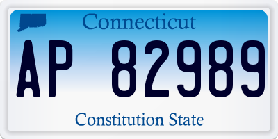 CT license plate AP82989