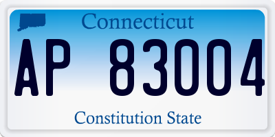 CT license plate AP83004