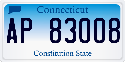 CT license plate AP83008