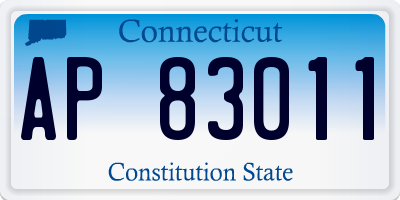 CT license plate AP83011