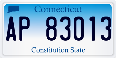 CT license plate AP83013