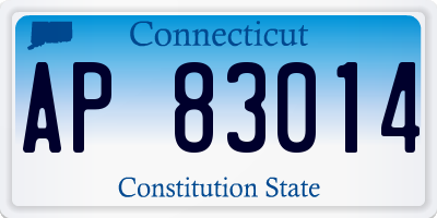 CT license plate AP83014