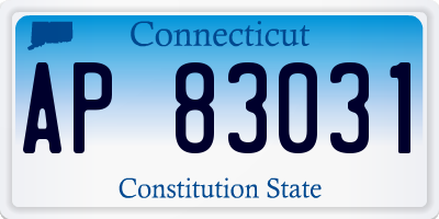 CT license plate AP83031