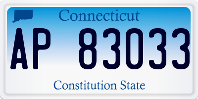 CT license plate AP83033