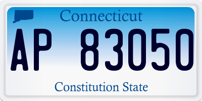 CT license plate AP83050