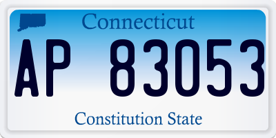 CT license plate AP83053