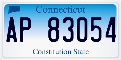 CT license plate AP83054