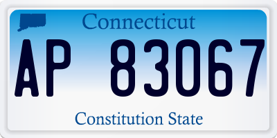 CT license plate AP83067