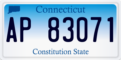CT license plate AP83071