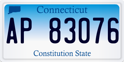 CT license plate AP83076