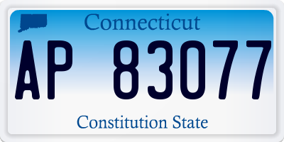 CT license plate AP83077