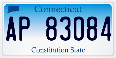 CT license plate AP83084