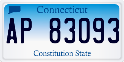CT license plate AP83093