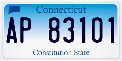 CT license plate AP83101