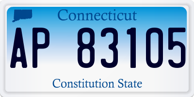 CT license plate AP83105