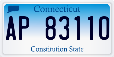CT license plate AP83110