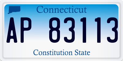 CT license plate AP83113