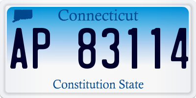 CT license plate AP83114