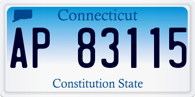 CT license plate AP83115