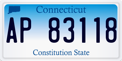 CT license plate AP83118