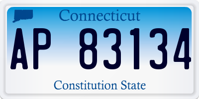 CT license plate AP83134