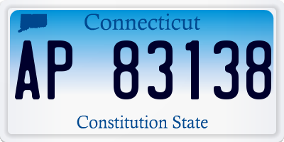 CT license plate AP83138