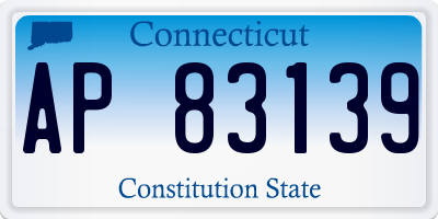 CT license plate AP83139