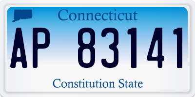 CT license plate AP83141