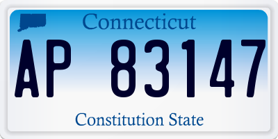 CT license plate AP83147