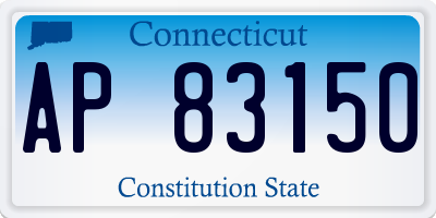CT license plate AP83150