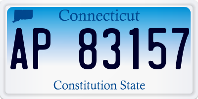CT license plate AP83157