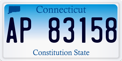 CT license plate AP83158