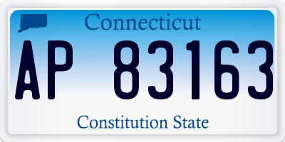 CT license plate AP83163