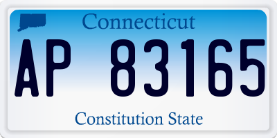 CT license plate AP83165