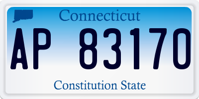 CT license plate AP83170