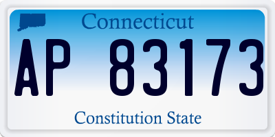 CT license plate AP83173