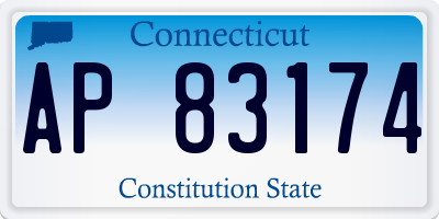 CT license plate AP83174